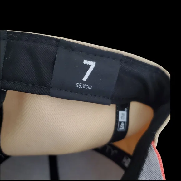 LA Dodgers New Era Beige/Coral Two-Tone Color Pack A-Frame 59Fifty Fitted Size 7 - Picture 8 of 8